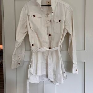 Marea by Liz Joy white utility jacket